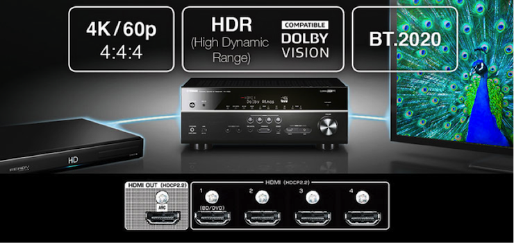 新款上市：雅马哈5.2.2声道3D沉浸式无线家庭影院功放RX-V583，支持Dolby Atmos®,DTS:X™,和MusicCast 多房间无线智能音乐系统